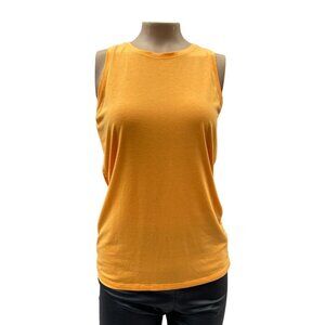 Athleta Sleeveless Tank Top Workout‎ Gym Muscle Tee Stretch Orange Womens XS